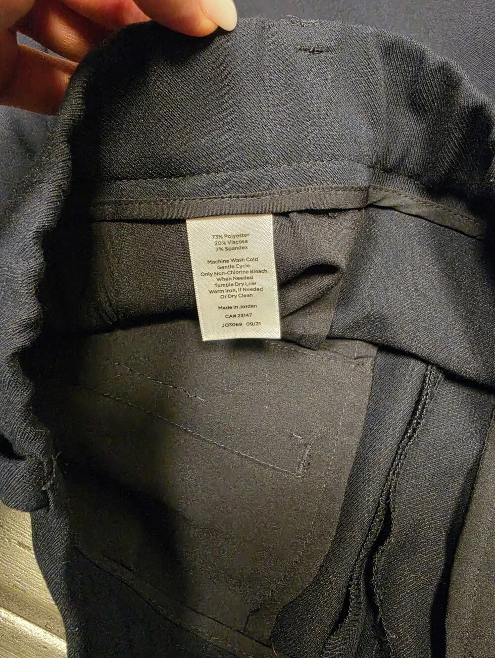 TALBOTS Cambridge Pull On Dress Pants 2 Navy Blue Stretch Straight Leg